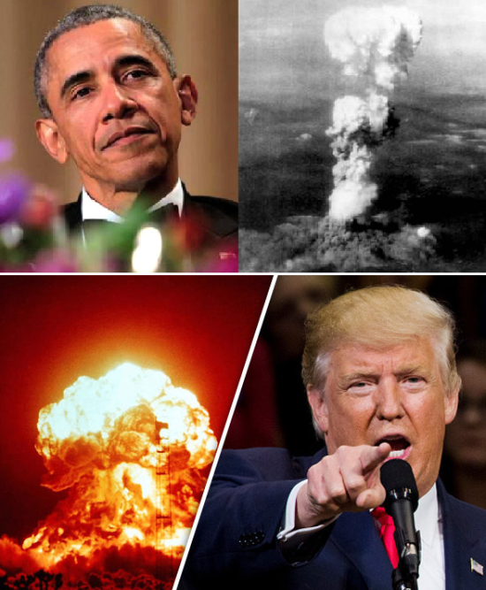 Obama e Trump - modernização armas nucleares