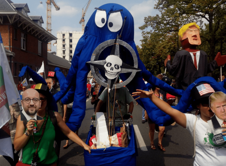 Protesto contra OTAN - Bruxelas 2018